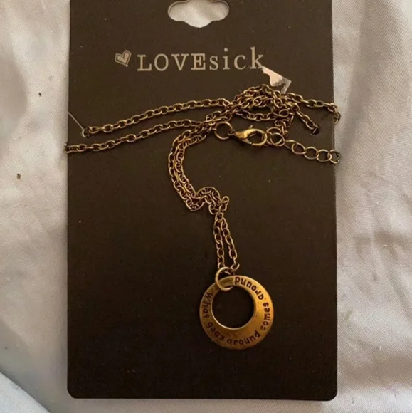 Hot Topic Lovesick Karma circle necklace - Picture 4 of 7